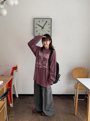 Herdy Nylon Banding Side Snap Wide Jogger Pants